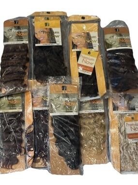 Lot of 9 Premium Now by Sensationnel Spanish Wave – 9” 10” Human Hair 100% NEW